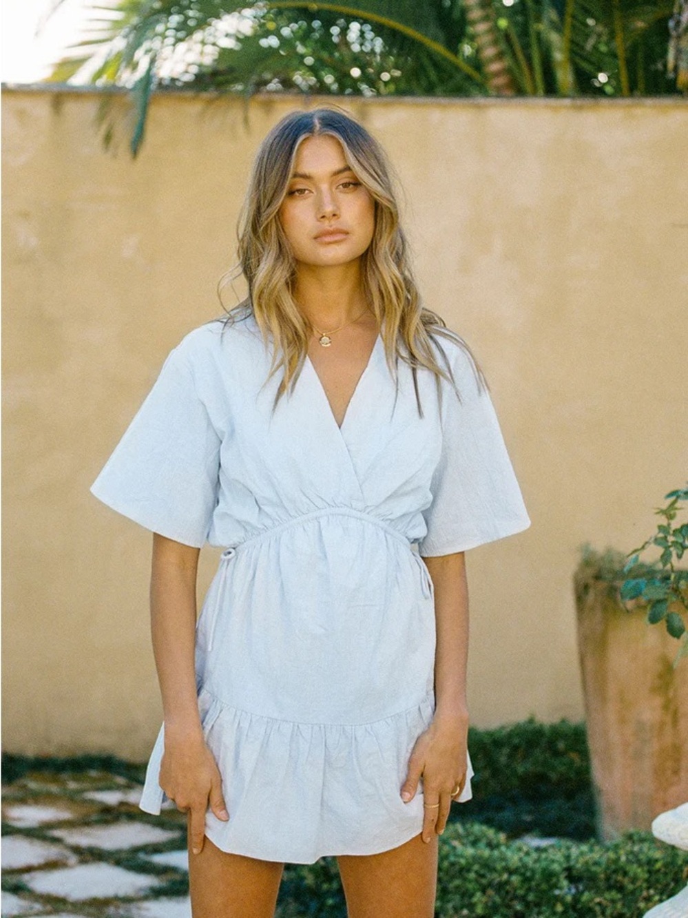 Sabo Skirt Light Blue Mini Dress